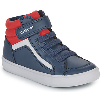 Scarpe Bambino Sneakers alte Geox J GISLI BOY C Marine / Rosso