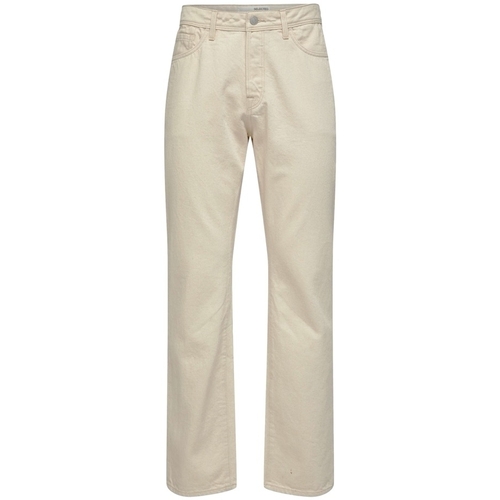 Abbigliamento Uomo Pantaloni Selected Scott 196-Straight - Ecru Beige