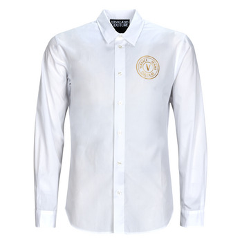 Abbigliamento Uomo Camicie maniche lunghe Versace Jeans Couture GALYS2 Bianco / Oro