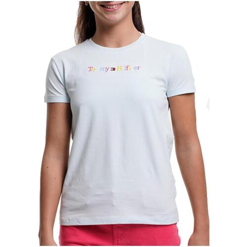 Abbigliamento Bambina T-shirt maniche corte Tommy Hilfiger  Blu
