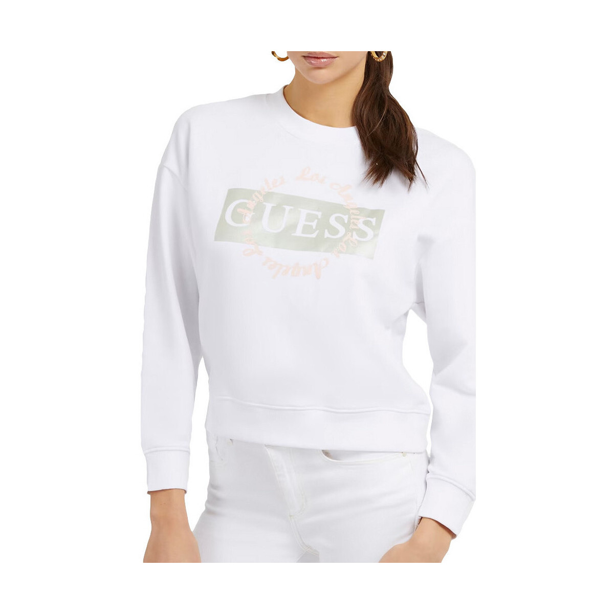Abbigliamento Donna Felpe Guess G-W3GQ07KBK32 Bianco