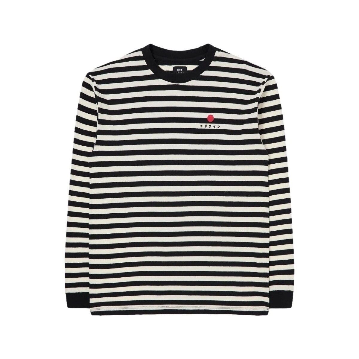 Abbigliamento Uomo T-shirt & Polo Edwin Basic Stripe T-Shirt LS - Black/White Multicolore