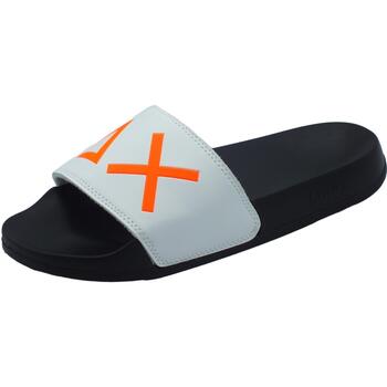 Scarpe Uomo Pantofole Sun68 X33151 Slippers Logo Bianco