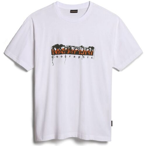 Abbigliamento T-shirt & Polo Napapijri S-PAJAS SS NP0A4H27-002 BRIGHT WHITE Bianco