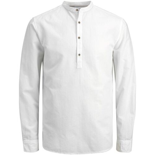 Abbigliamento Bambino Camicie maniche lunghe Jack & Jones 12230086 BLASUMMER-WHITE Bianco