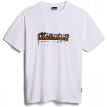 Abbigliamento T-shirt & Polo Napapijri S-PAJAS SS NP0A4H27-002 BRIGHT WHITE Bianco