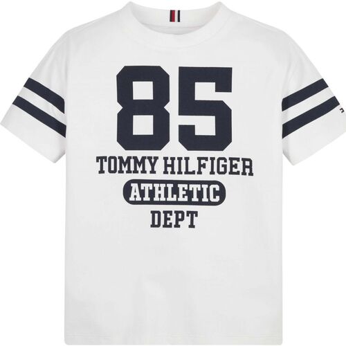 Abbigliamento Unisex bambino T-shirt & Polo Tommy Hilfiger KB0KB08023-YBR WHITE Bianco