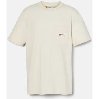 Abbigliamento Uomo T-shirt & Polo Timberland TB0A66DS ROCK POCKET-CR31 UNDYED Bianco
