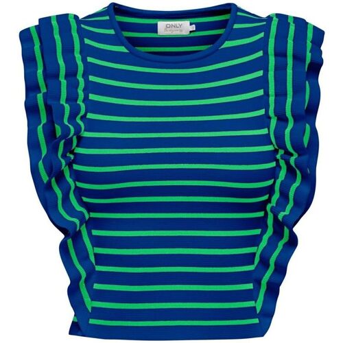 Abbigliamento Donna Top / T-shirt senza maniche Only 15291126 SANDY-SURF THE WEB Blu
