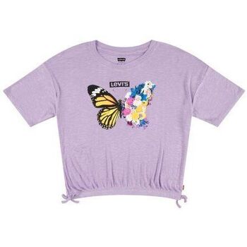 Abbigliamento Bambina T-shirt & Polo Levi's 4EH188 MEET E GREET TOP-P8M PURPLE ROSE Viola