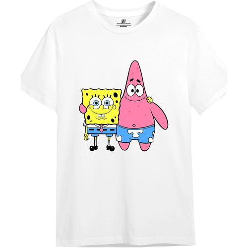 Abbigliamento Uomo T-shirts a maniche lunghe Spongebob Squarepants TV1818 Beige