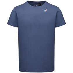Abbigliamento Uomo T-shirt & Polo K-Way T-Shirt Le Vrai Edouard Blue Indigo Blu
