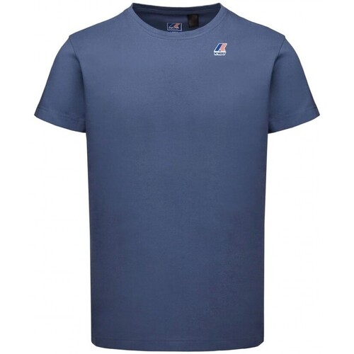 Abbigliamento Uomo T-shirt & Polo K-Way T-Shirt Le Vrai Edouard Blue Indigo Blu