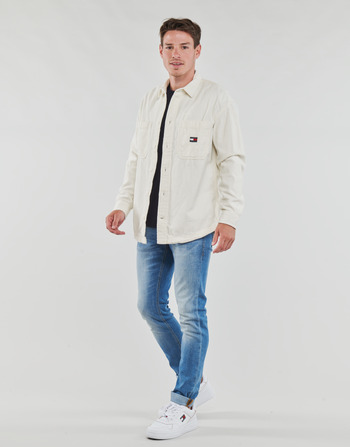 Tommy Jeans TJM CASUAL CORDUROY OVERSHIRT Bianco