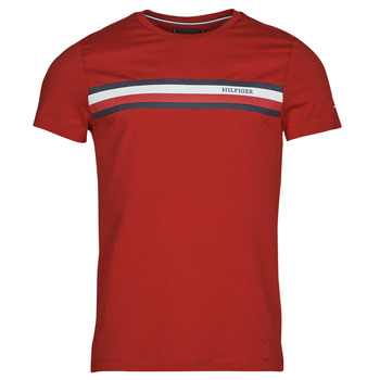 Abbigliamento Uomo T-shirt maniche corte Tommy Hilfiger RWB MONOTYPE CHEST STRIPE TEE Rosso