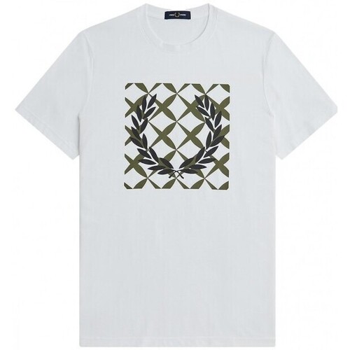 Abbigliamento Uomo T-shirt & Polo Fred Perry - SHIRT MAXI LOGO Bianco