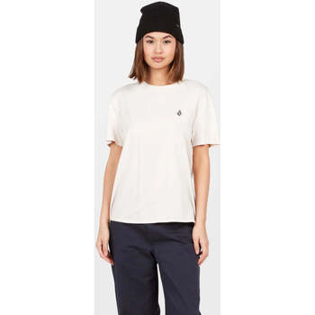 Abbigliamento Donna T-shirt maniche corte Volcom Camiseta Chica  Lock It Up Tee Ash Bianco