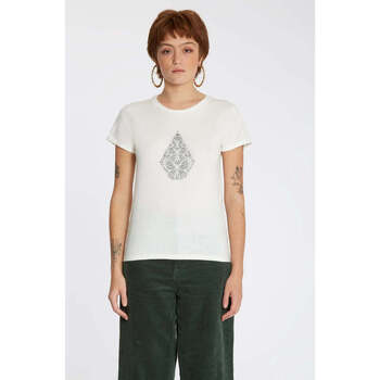 Abbigliamento Donna T-shirt maniche corte Volcom Camiseta Chica  Radical Daze Tee Star White Bianco