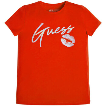 Abbigliamento Bambina T-shirt maniche corte Guess G-J3RI16K6YW1 Rosso