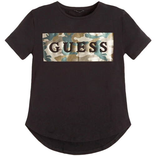 Abbigliamento Bambina T-shirt maniche corte Guess G-J1YI26K6YW1 Nero