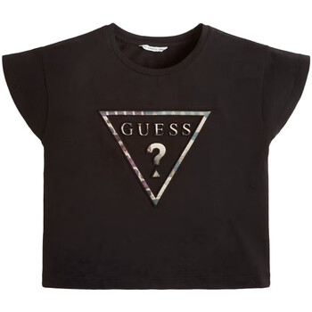 Abbigliamento Bambina T-shirt & Polo Guess G-J1RI37K6YW0 Nero