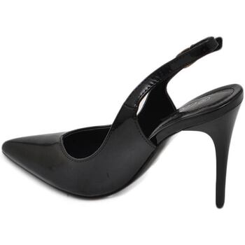 Scarpe Donna Décolleté Malu Shoes Scarpe decollete slingback donna elegante punta in vernice luci Nero