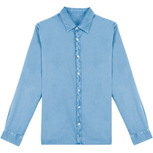 Abbigliamento Uomo Camicie maniche lunghe Native Spirit PC5130 Blu