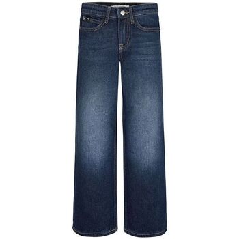Abbigliamento Bambina Jeans Calvin Klein Jeans IG0IG01883 WIDE-IBJ RED CAST DARK BLUE Nero