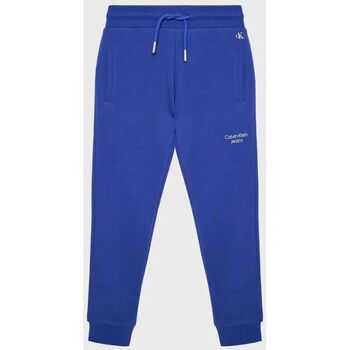 Abbigliamento Unisex bambino Pantaloni Calvin Klein Jeans IB0IB01282 STACK LOGO-C66 ULTRA BLUE Blu