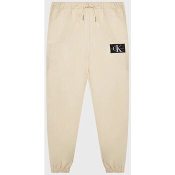 Abbigliamento Bambino Pantaloni Calvin Klein Jeans IB0IB01505 TEXT BADGE-ACJ MUSLIN Bianco