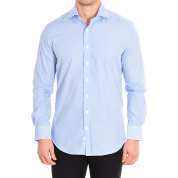 Abbigliamento Uomo Camicie maniche lunghe CafÃ© Coton DANIELLE3-33LS Blu