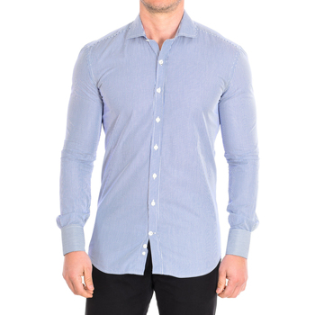 Abbigliamento Uomo Camicie maniche lunghe CafÃ© Coton FORFAR05-55DCSLIM Blu