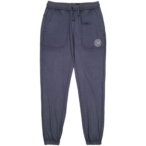 Abbigliamento Uomo Jeans Colmar Pantalone In Felpa Effetto Used Con Stampa Blu