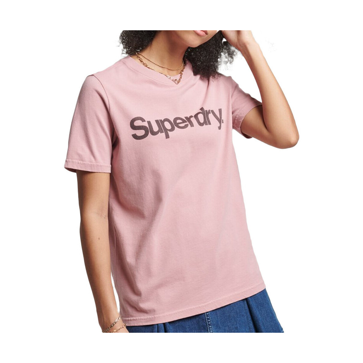 Abbigliamento Donna T-shirt & Polo Superdry W1010710A Rosa