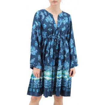 Abbigliamento Donna Jeans Replay Vestito Con Stampa Floreale Blu