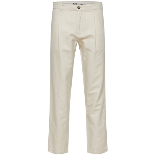Abbigliamento Uomo Pantaloni Selected Slimtape-Jones - Oatmeal Beige