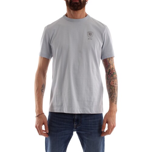Abbigliamento Uomo T-shirt maniche corte Blauer 23SBLUH02096 Blu