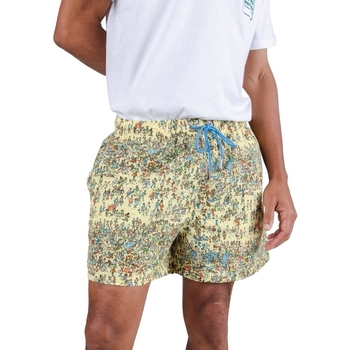 Abbigliamento Uomo Shorts / Bermuda Brava Fabrics Where's Wally Swimshorts - Yellow Giallo