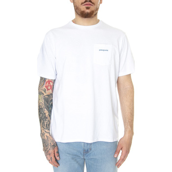 Abbigliamento Uomo T-shirt & Polo Patagonia M's Boardshort Logo Pocket Responsibili-Tee White Bianco