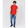 Abbigliamento Uomo T-shirt & Polo BOSS Polo uomo  con logo ricamato in cotone Rosso