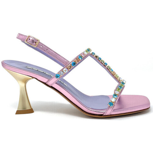 Scarpe Donna Sandali Albano sandalo rosa con strass multicolor 3323 Rosa