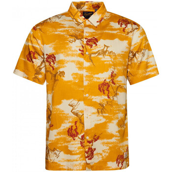 Abbigliamento Uomo Camicie maniche lunghe Superdry Vintage hawaiian s/s shirt Giallo
