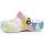 Scarpe Unisex bambino Derby & Richelieu Crocs Classic Tie Dye Graphic Kids Clog T Turchese, Bianco