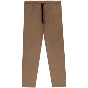 Abbigliamento Uomo Jeans Ko Samui Tailors Pantalone In Lino Loose Fit Marrone