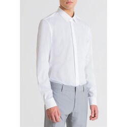 Abbigliamento Uomo Camicie maniche lunghe Antony Morato MMSL00691-FA400078 Bianco