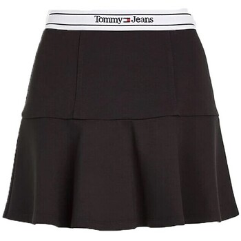 Abbigliamento Donna Gonne Tommy Jeans Gonna Donna Logo Taping Skirt Nero