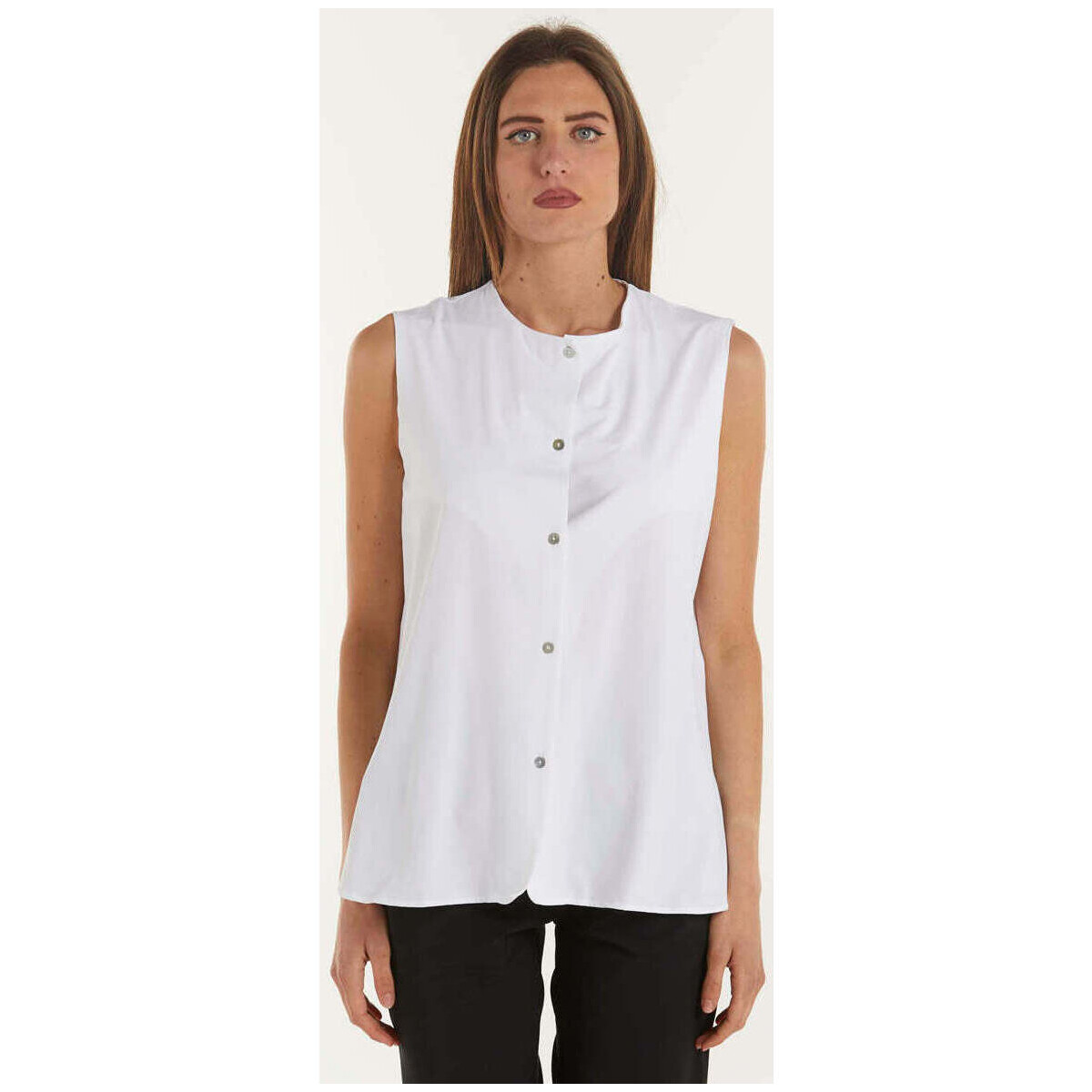 Abbigliamento Donna T-shirt maniche corte Rrd - Roberto Ricci Designs canotta tessuto tecnico bianca Bianco