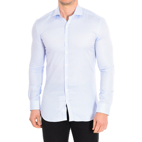 Abbigliamento Uomo Camicie maniche lunghe CafÃ© Coton HERMIONE3-33LS Blu