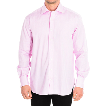 Abbigliamento Uomo Camicie maniche lunghe CafÃ© Coton MIMOSA6-77HDC Rosa