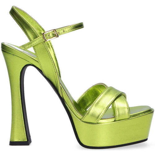 Scarpe Donna Sandali Giampaolo Viozzi sandalo laminato verde acido Verde